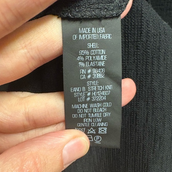 Theory Black Textured Fitted Sleeveless Midi Dress W/ Stretch Size Medium - Picture 3 of 4